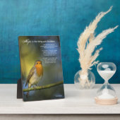 エミリー・ディキンソンによるホープの詩 フォトプラーク (側面)