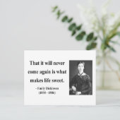 エミリー・ディキンソンの名言 5b ポストカード (スタンド正面)