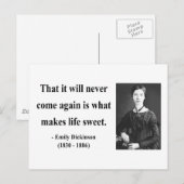エミリー・ディキンソンの名言 5b ポストカード (正面/裏面)