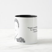 エミリー・ディキンソンの引用文のマグ マグカップ (中央)