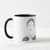 エミリー・ディキンソンの引用文のマグ マグカップ (左)