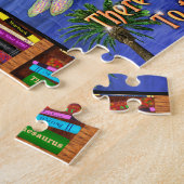 エミリー・ディキンソンの引用文の本の船の海場面 ジグソーパズル (側面)