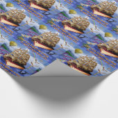 エミリー・ディキンソンの引用文の本の船の海場面 ラッピングペーパー (角)