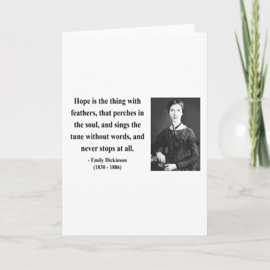 エミリー・ディキンソンの引用文1b カード (正面)