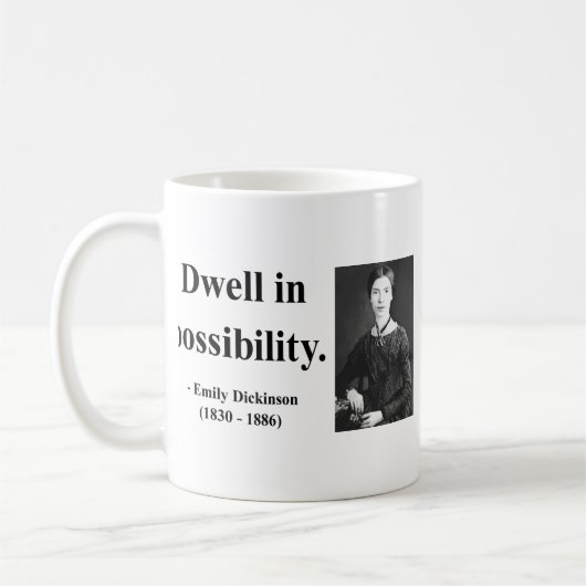 エミリー・ディキンソンの引用文2b コーヒーマグカップ (左)
