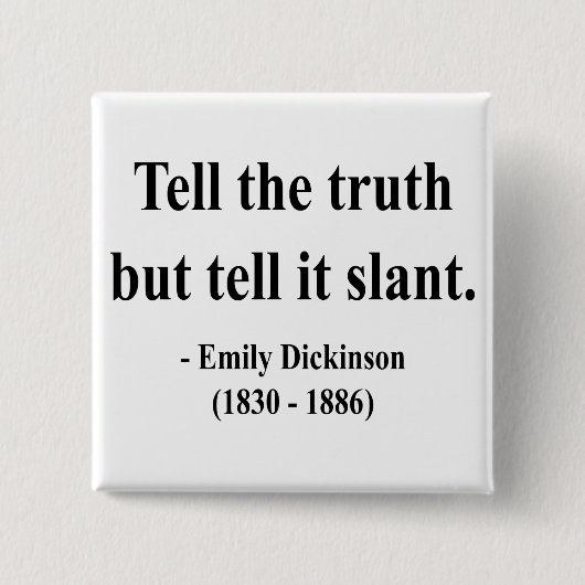 エミリー・ディキンソンの引用文9a 缶バッジ (正面)