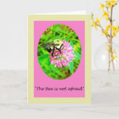 エミリー・ディキンソンの蜂の自然の詩の挨拶状 カード (黄色い花)