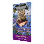 エミリー・ディキンソンの詩のフリゲート艦の本の船の名前をカスタムする ミニクリップボード (アングル2)