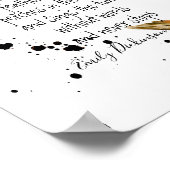 エミリー・ディキンソン引用文オン・ホープとフェザー・アート ポスター (角)