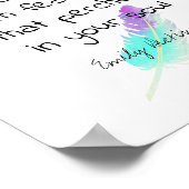 エミリー・ディキンソン引用文オン・ホープとフェザー・アート ポスター (角)