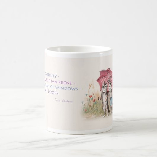 エミリー・ディキンソン"私は可能性に住みます" コーヒーマグカップ (中央)