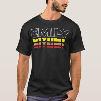 エミリー ファーストネーム 楽しい ビンテージ 日の入り エミリー おもしろ Tシャツ