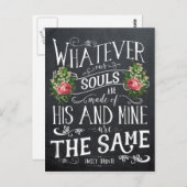 エミリー・ブロンテ引用文ハガキ ポストカード (正面/裏面)