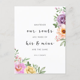 エミリー・ブロンテ著『私たちの魂はどんなものでできているのか』 ポストカード