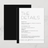 エミリー モダン ミニマル モノクロ ディテール カード (正面/裏面)