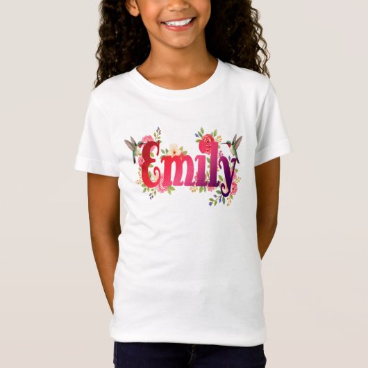 エミリー - 名入れTシャツ - キッズ用 Tシャツ (正面)
