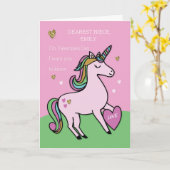 エミリー,姪,魔法のユニコーンバレンタインデー カード (黄色い花)
