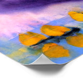 エミルノルデ – 海と紫の雲と帆船 ポスター (角)