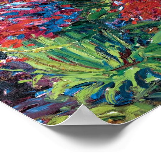 エミルノルドレッドフラワーズエクスプレシショニズムファインアート ポスター (角)