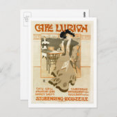 エミルランゼンホーファー、カフェルリオン、1903ヴィンテージ ポストカード (正面/裏面)