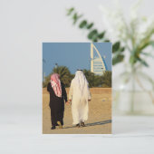 エミレートドバイブルジュアルアラブシェイクビーチエミラティ ポストカード (スタンド正面)