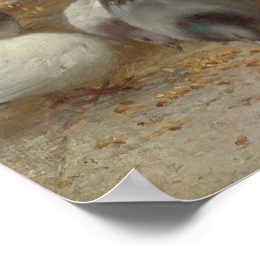 エミール食べ物を与えムニエヴィンテージズ鳩 ポスター (角)