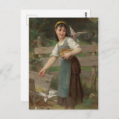 エミール食べ物を与えムニエヴィンテージズ鳩 ポストカード (正面/裏面)