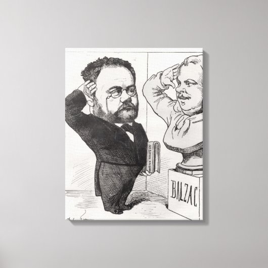 エミール・ゾラの風刺画 キャンバスプリント (正面)