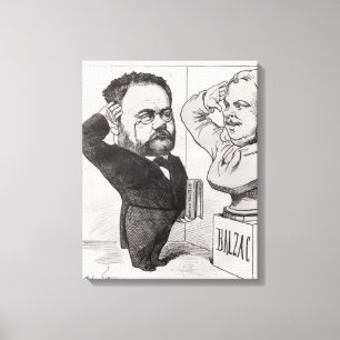 エミール・ゾラの風刺画 キャンバスプリント