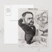 エミール・ゾラの風刺画 ポストカード (正面/裏面)