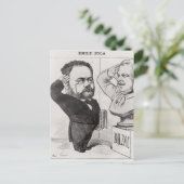 エミール・ゾラの風刺画 ポストカード (スタンド正面)