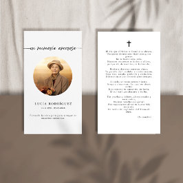 エムメモリアスペインの葬式フォト祈りの言葉カード