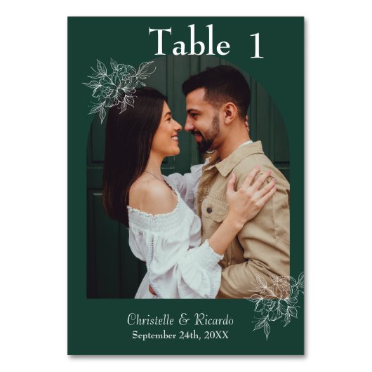 エメお洒落ラルグ結婚リーンの写真台番号 テーブルナンバー (裏面)