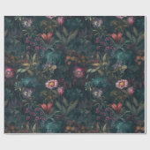 エメお洒落ラルドとピンクのフローラの切り離し ラッピングペーパー (フラット)