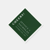 エメエレガントミニマルラルドモダングリ結婚ン スタンダードカクテルナプキン (角)