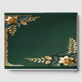 エメエレガントラルドグリーンと金ゴールドクラシックズ結婚の ゲストブック (裏面)