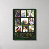 エメエレガントラルドグリーンと金ゴールドフォトコラージュ キャンバスプリント (正面)