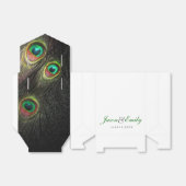 エメエレガントラルドグリーンと金ゴールド孔雀結婚の フェイバーボックス (折り畳みなし)
