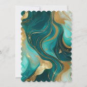 エメエレガントラルドグリーンと金ゴールド結婚式招待状 招待状 (裏面)