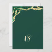 エメエレガントラルドグリーンアガテユーカリ結婚ス 招待状 (裏面)