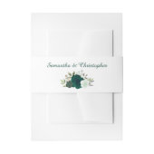 エメエレガントラルドグリーンウォーターバラズ結婚 招待状ベリーバンド (正面例)