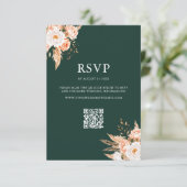 エメエレガントラルドグリーンボホシックフローラズ結婚 出欠カード (スタンド正面)