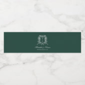 エメエレガントラルドグリーンヴィンテージクレストボホ結婚ズ ペットボトルラベル (シングルラベル)