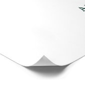 エメエレガントラルドグリーン結婚スクリプトのウェルカムサイン ポスター (角)