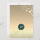 エメエレガントラルドグリーン結婚フォト 招待状 (裏面)