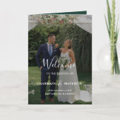 エメエレガントラルドグリーン結婚写真の折り畳み プログラム (正面)