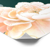 エメエレガントラルドグリーン金ゴールドピーチフローラ結婚ズ ポスター (角)