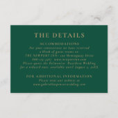 エメエレガントラルドグリーン金ゴールド結婚ズ詳細 エンクロージャーカード (正面)