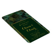 エメエレガントラルドグリーン&金ゴールドグリッターアゲート結婚ズ マグネット (右側)