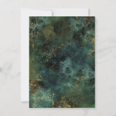 エメエレガントラルドグリーン&金ゴールドグリッターアゲート結婚ズ 招待状 (裏面)